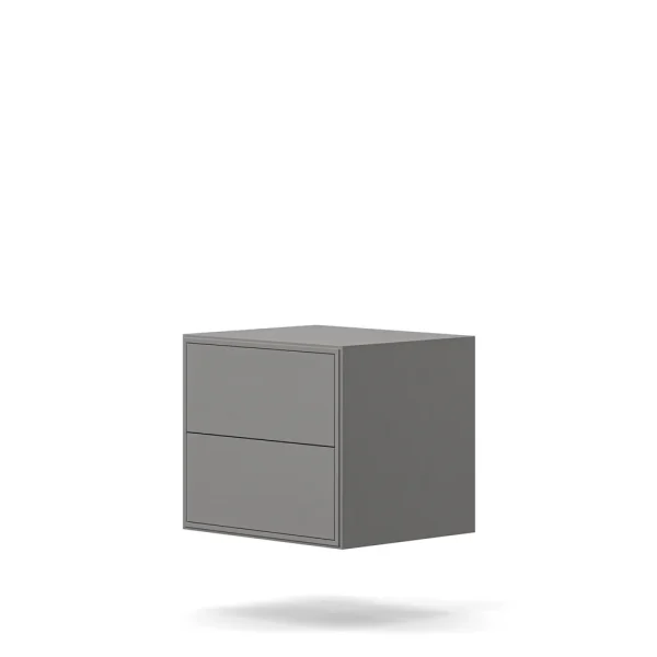 Edge 2.0 Bedside Table Two Drawers Wall Mounted - Image 5