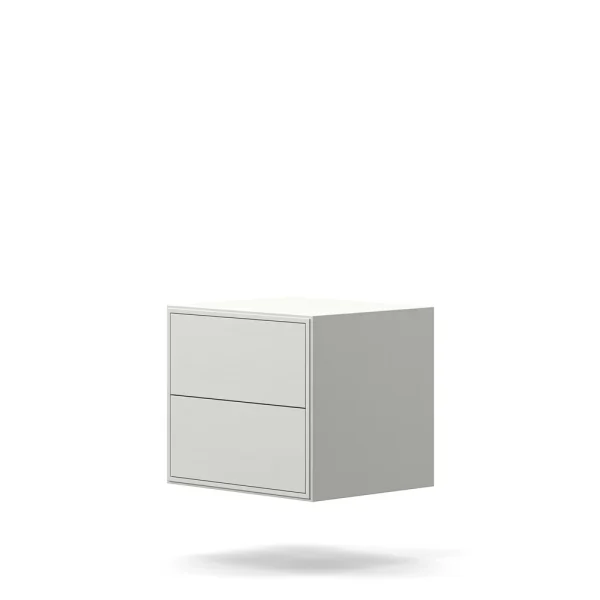 Edge 2.0 Bedside Table Two Drawers Wall Mounted - Image 2