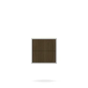 Line Burned Walnut Bedside Table Wall Hanging
