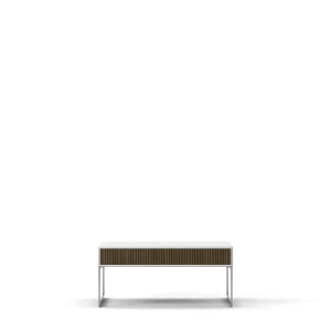 Line Burned Walnut Coffee Table Square
