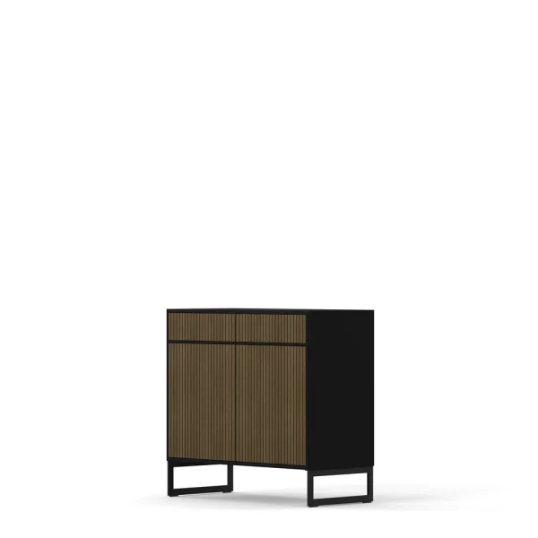Line Burned Walnut Sideboard 2 Doors High - Image 5