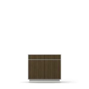 Line Burned Walnut Sideboard 2 Doors High