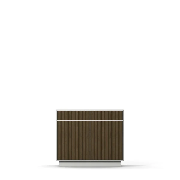 Line Burned Walnut Sideboard 2 Doors High