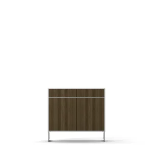 Line Burned Walnut Sideboard 2 Doors High