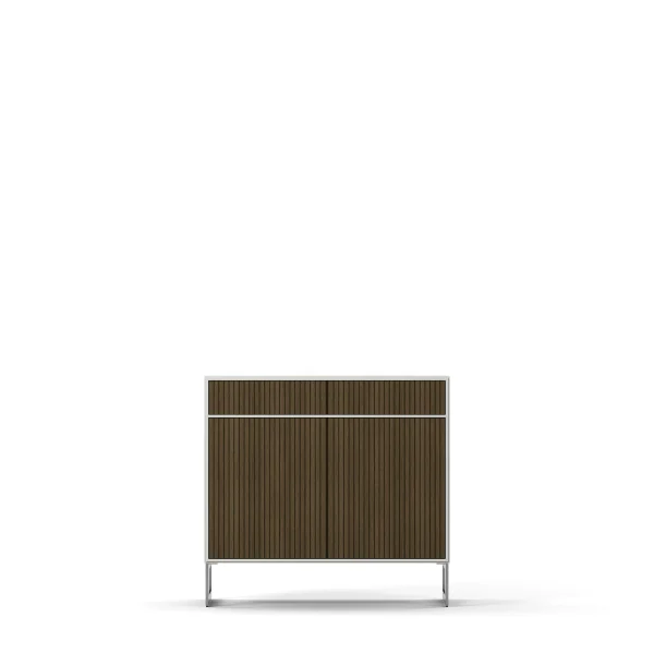 Line Burned Walnut Sideboard 2 Doors High