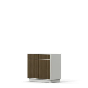 Line Burned Walnut Sideboard 2 Doors High W2