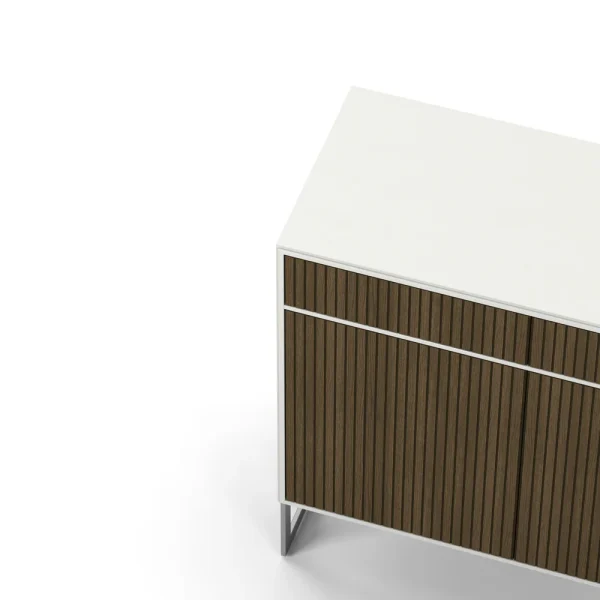Line Burned Walnut Sideboard 2 Doors High - Image 3