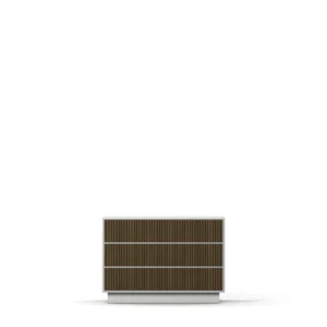 Line Burned Walnut Bureau of 3 Drawers