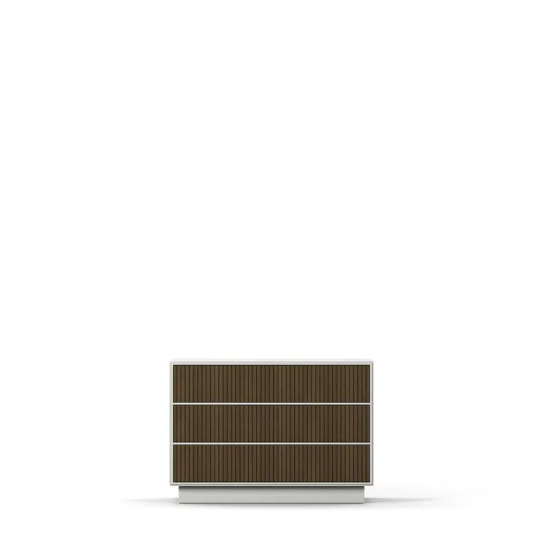 Line Burned Walnut Bureau of 3 Drawers
