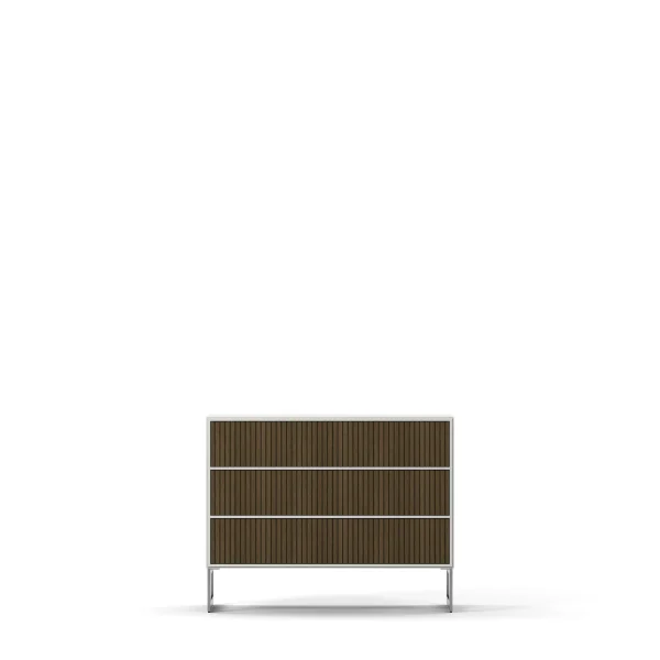 Line Burned Walnut Bureau of 3 Drawers