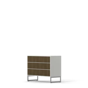 Line Burned Walnut Bureau of 3 Drawers W2
