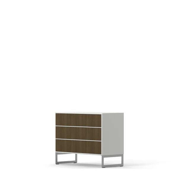 Line Burned Walnut Bureau of 3 Drawers - Image 2