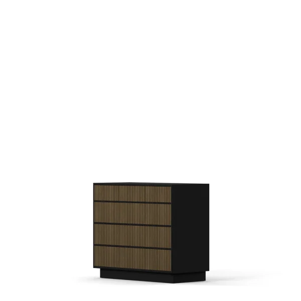 Line Burned Walnut Bureau of 3+3 Drawers High - Image 5