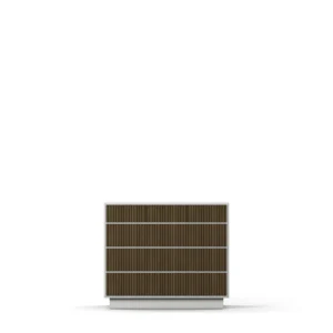 Line Burned Walnut Bureau of 3+3 Drawers High