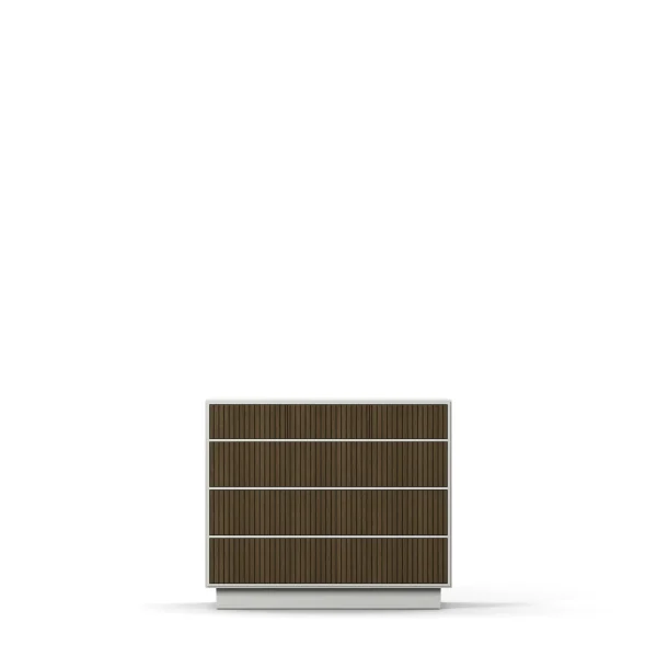 Line Burned Walnut Bureau of 3+3 Drawers High