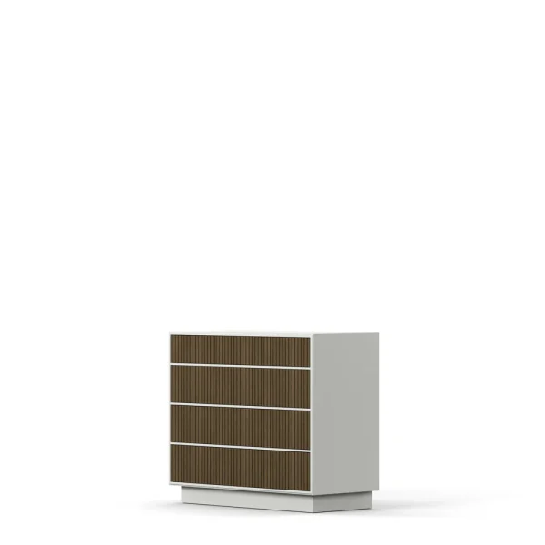 Line Burned Walnut Bureau of 3+3 Drawers High - Image 2