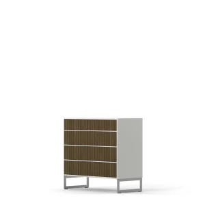 Line Burned Walnut Bureau of 3+3 Drawers High W2
