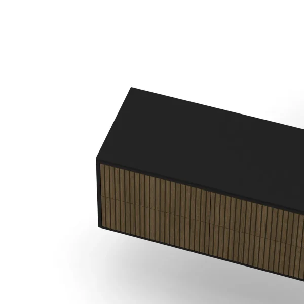 Line Burned Walnut Chest of 6 Drawers Wall Mounted - Image 6