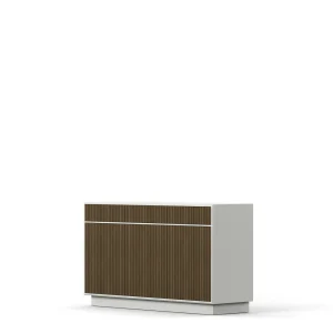 Line Burned Walnut Sideboard 3 Doors High W2