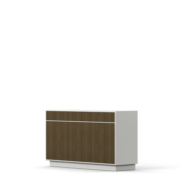 Line Burned Walnut Sideboard 3 Doors High - Image 2