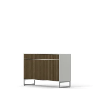 Line Burned Walnut Sideboard 3 Doors High W2