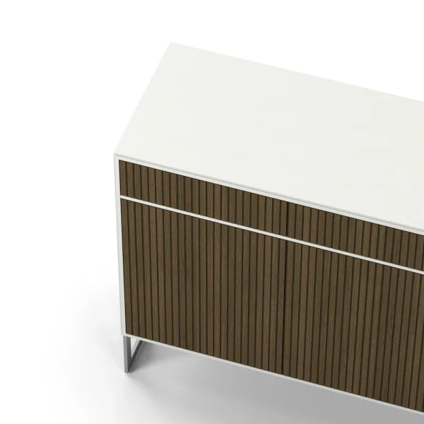 Line Burned Walnut Sideboard 3 Doors High - Image 3