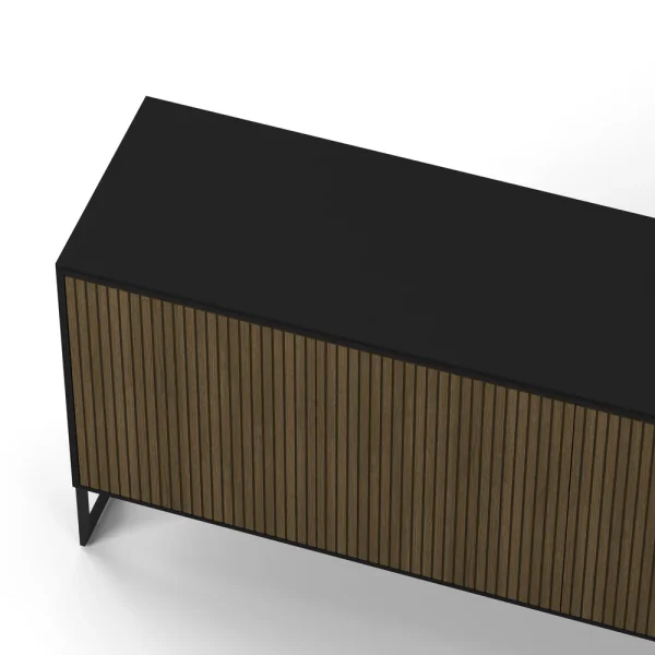 Line Burned Walnut Sideboard 4 Doors - Image 6